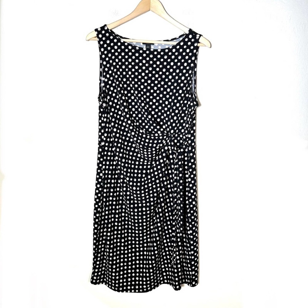 Ann Taylor Factory Black and White Polka Dot Dress